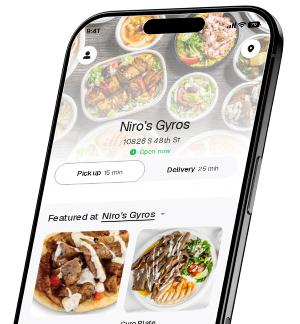 Niro's Gyros app preview